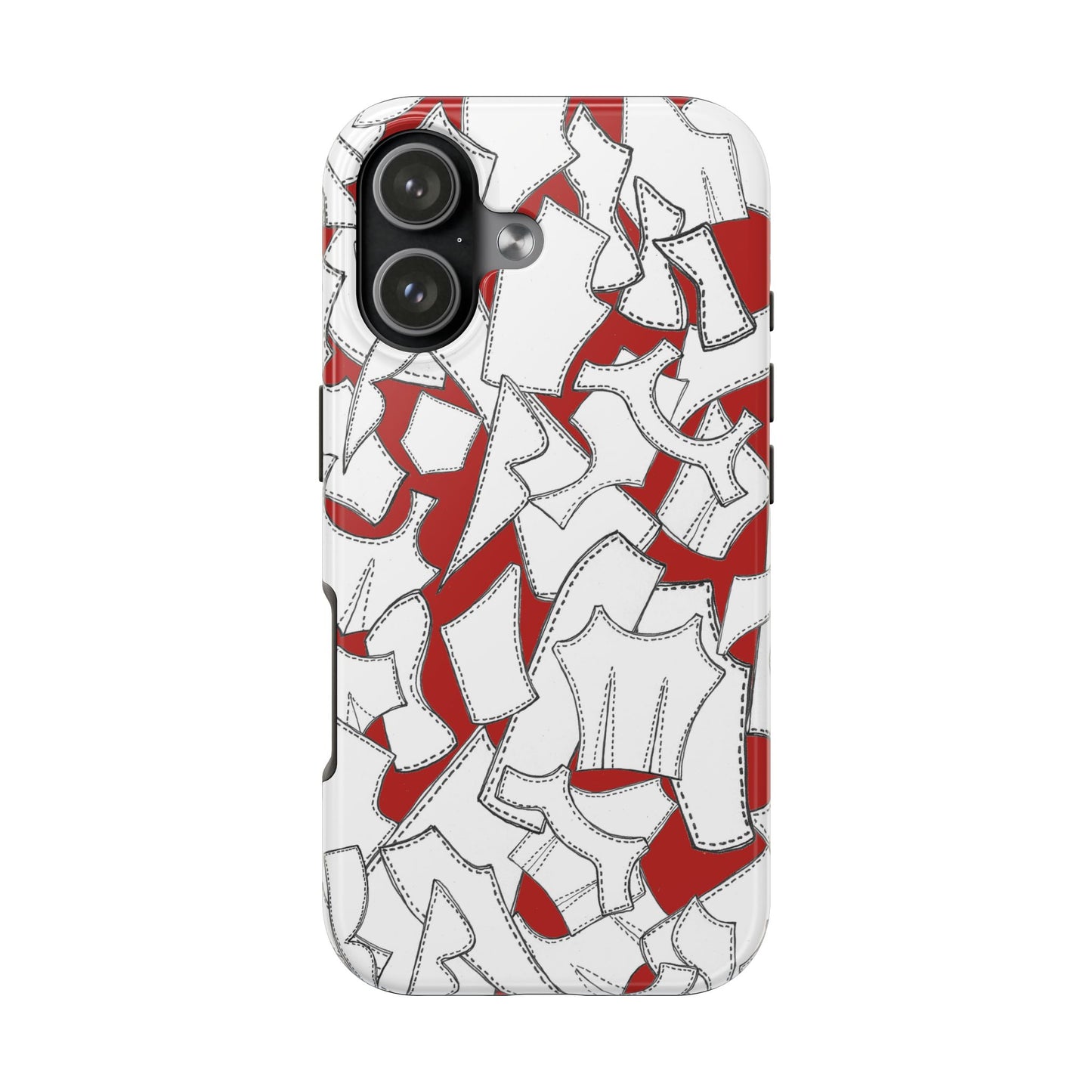 Pattern Pieces Red Phone Case