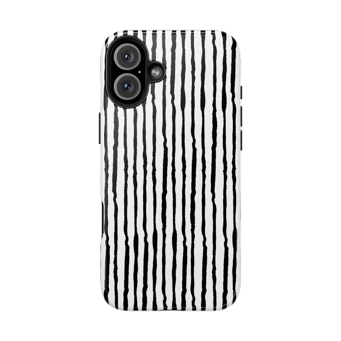 Sorta Stripe White / Black Phone Case