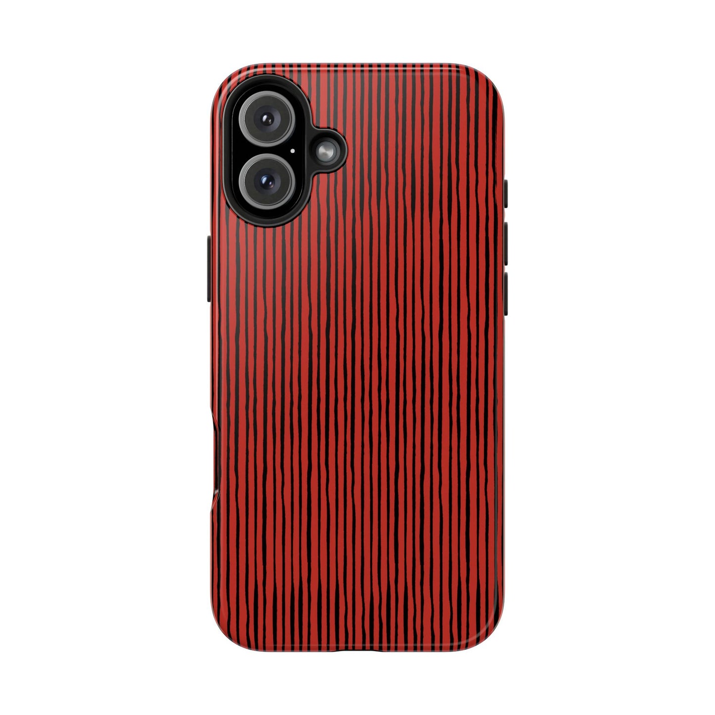 Quirky Bias Stripe Red / Black Phone Case