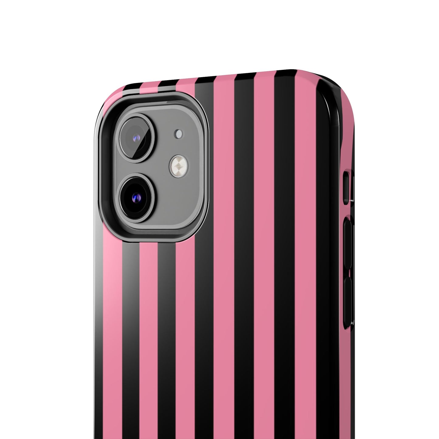 Vertical Stripe Pink / Black Phone Case
