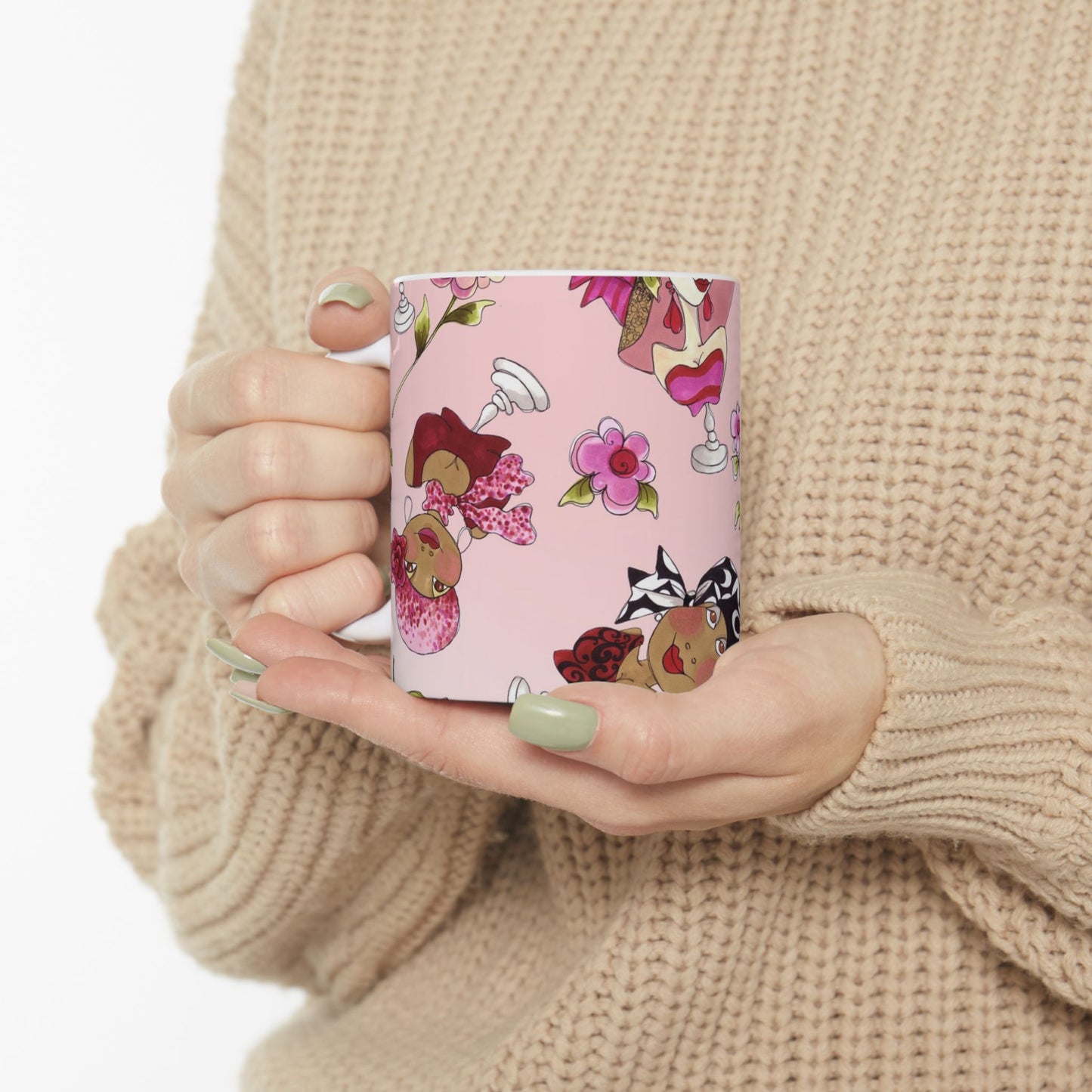 Buds & Busts Tossed Pink Cup