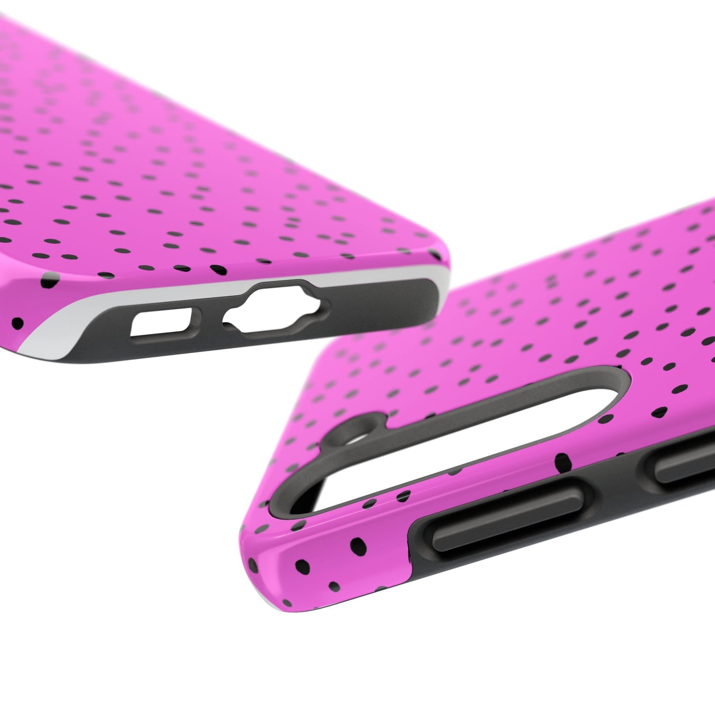 Dinky Dots Hot Pink / Black Phone Case