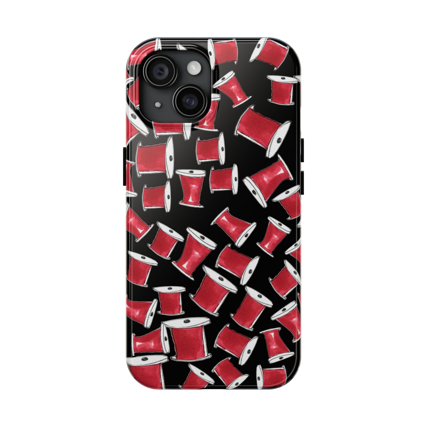 Red Thread Black Phone Case
