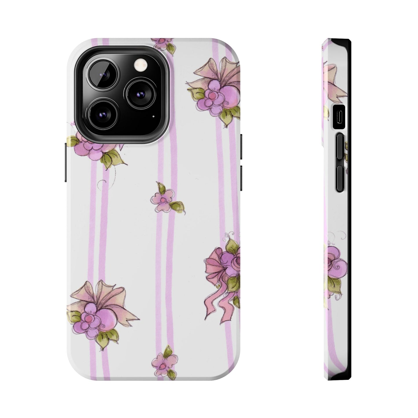 Flower Model Flower Stripe Phone Case