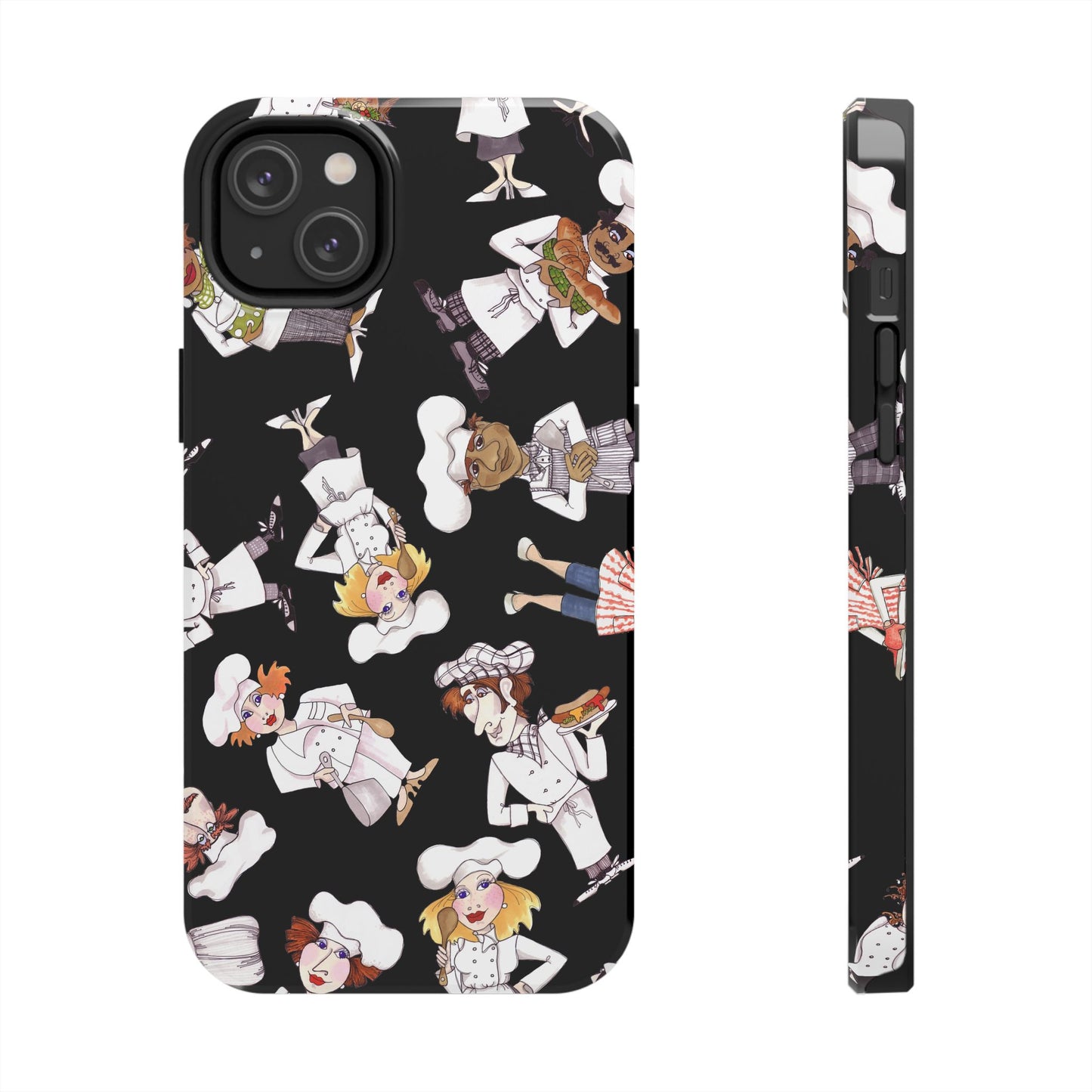 Tossed Chefs Black Phone Case