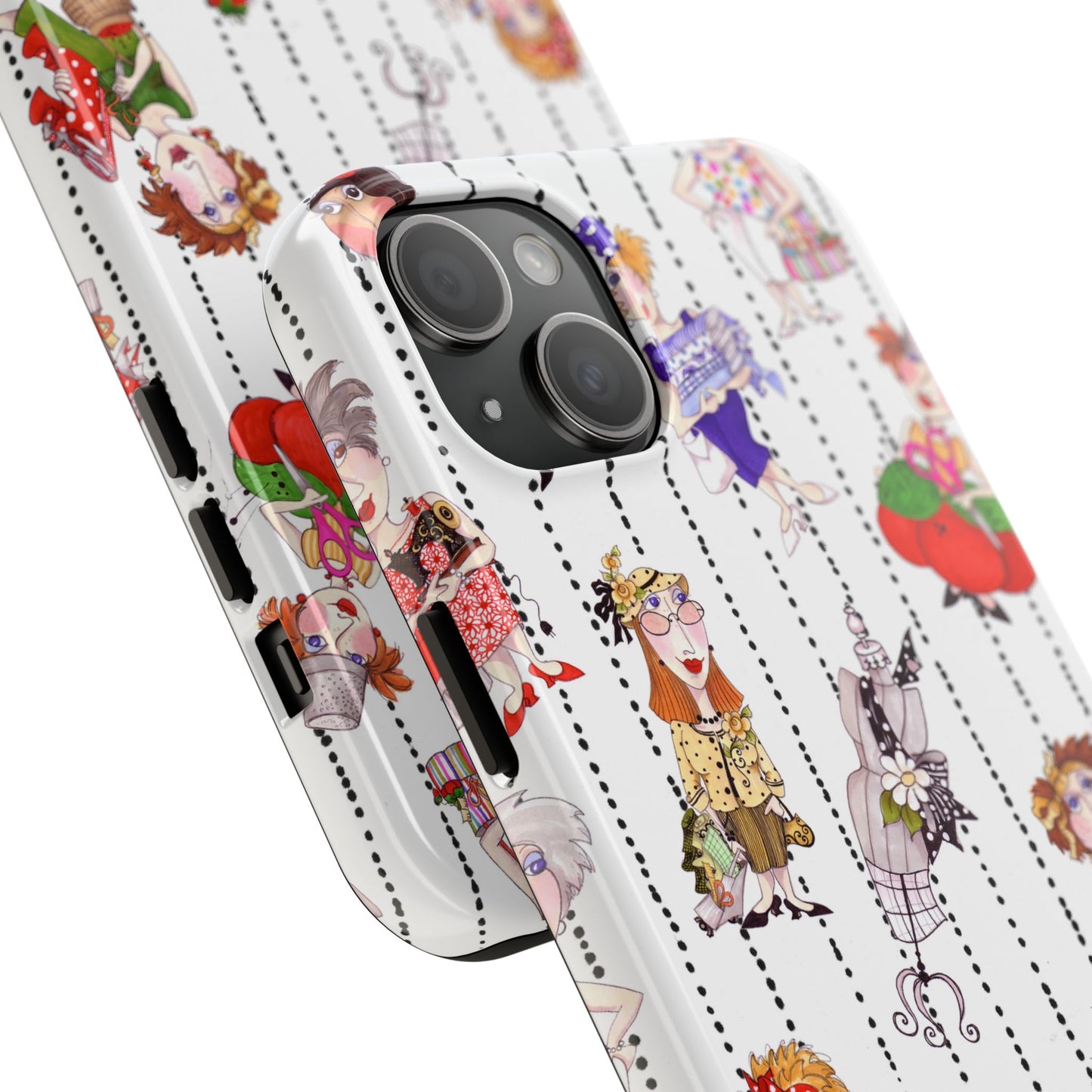 Sewphisticates White / Black Stripe Phone Case