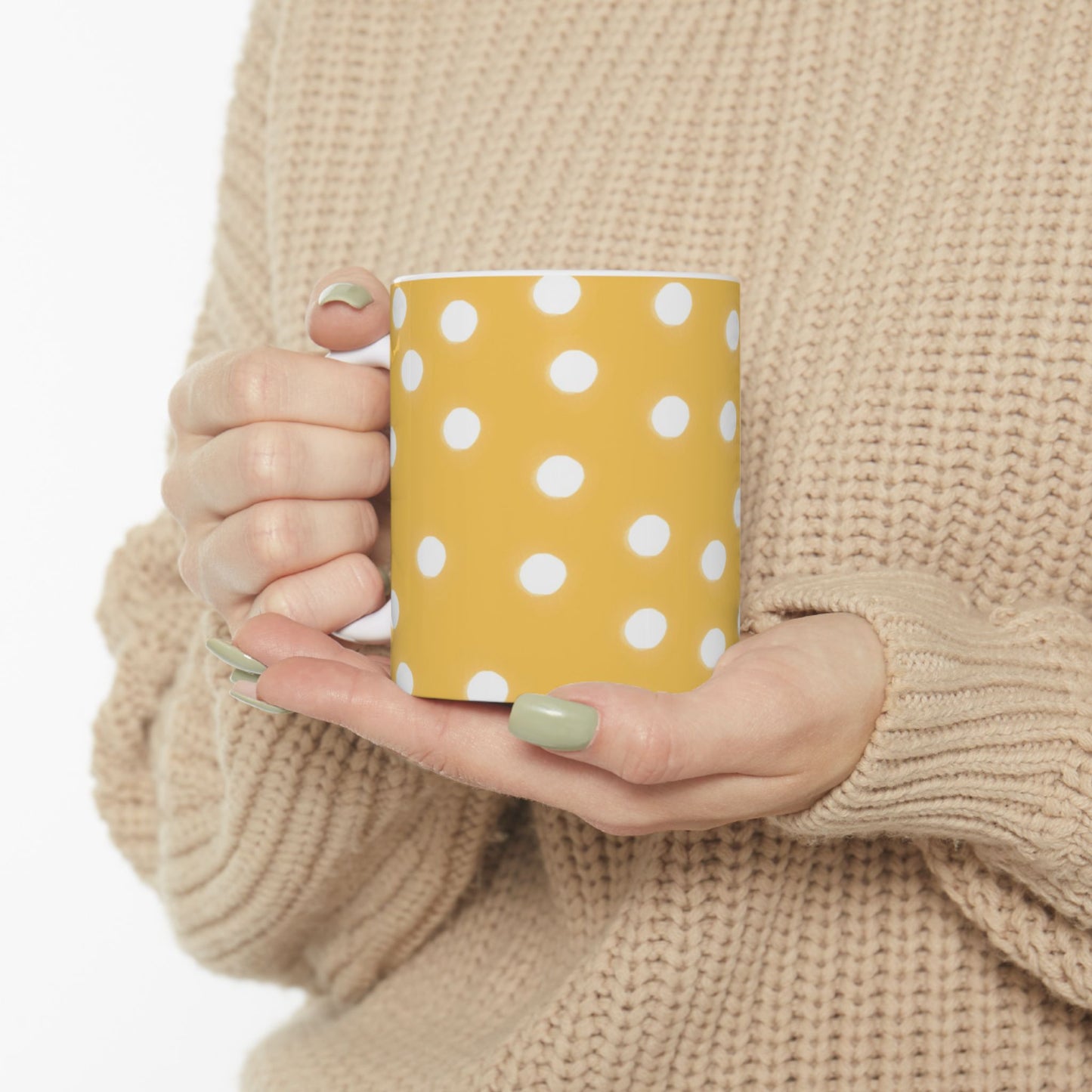 Jumbo Dots Yellow / White Cup