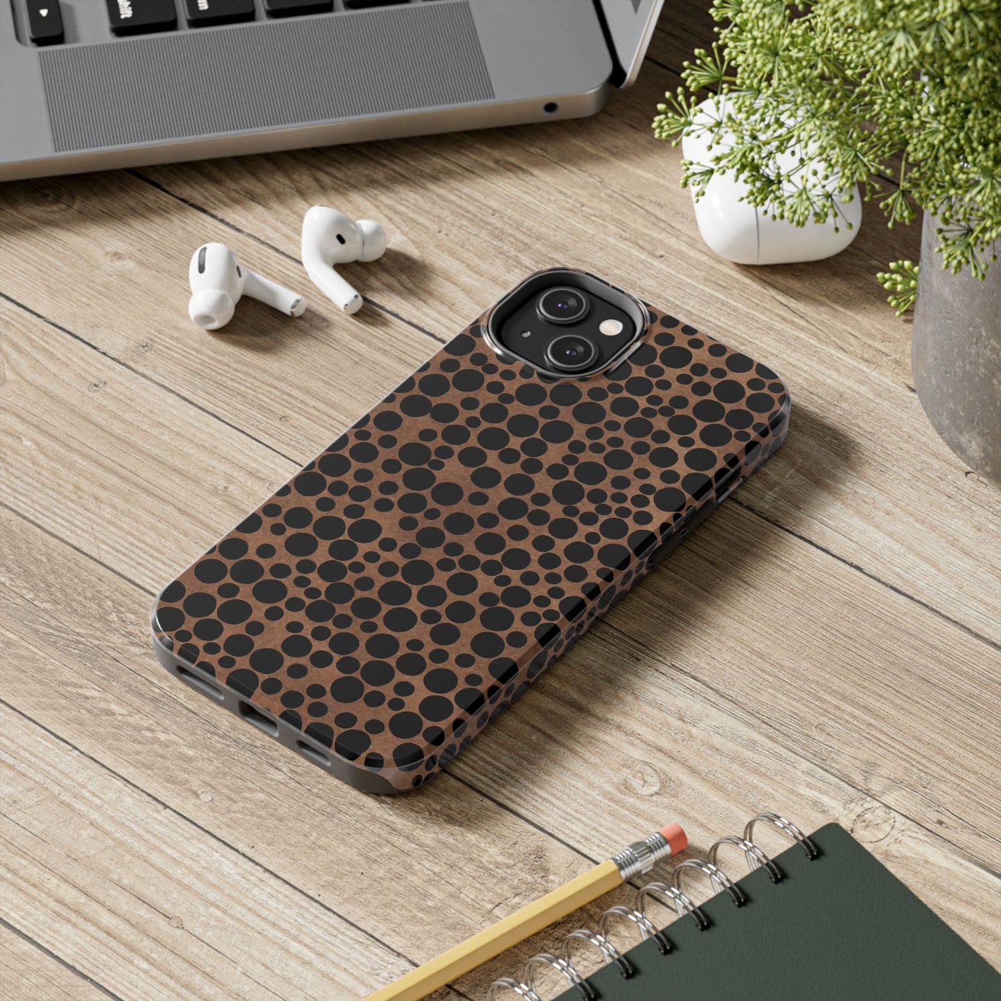 Felt Dots Caramel Phone Case