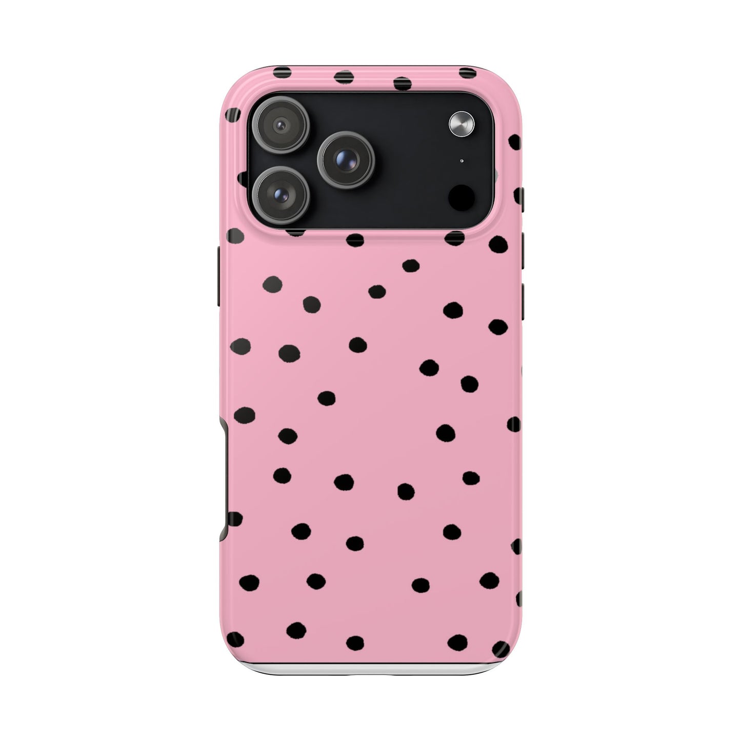 Dinky Dots Pink / Black Phone Case