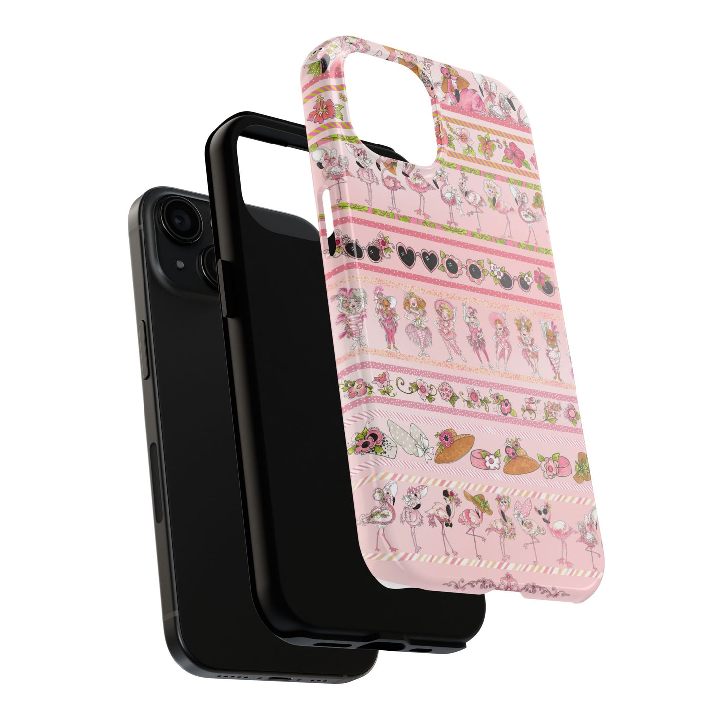 Flam Borders Pink Phone Case