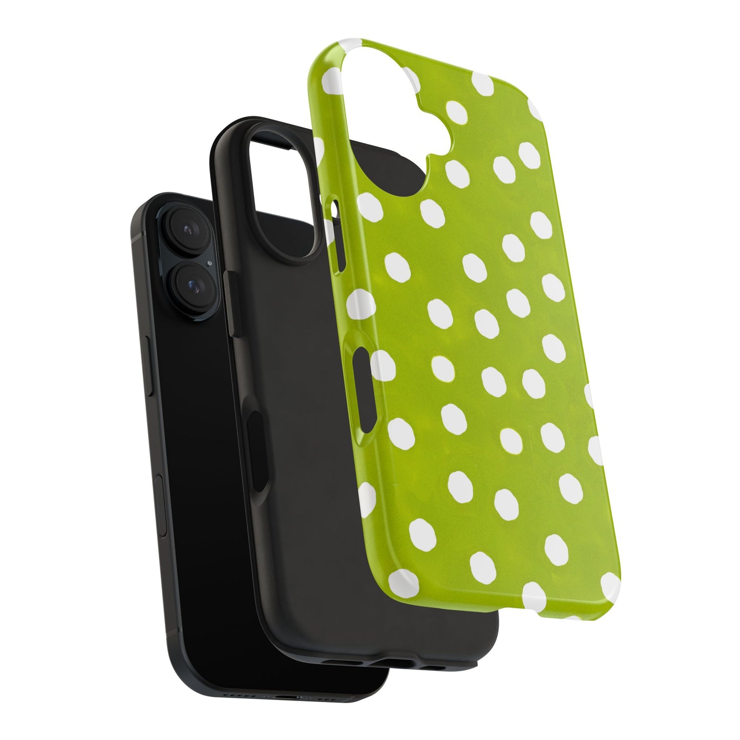 Jumbo Dots Green / White Phone Case