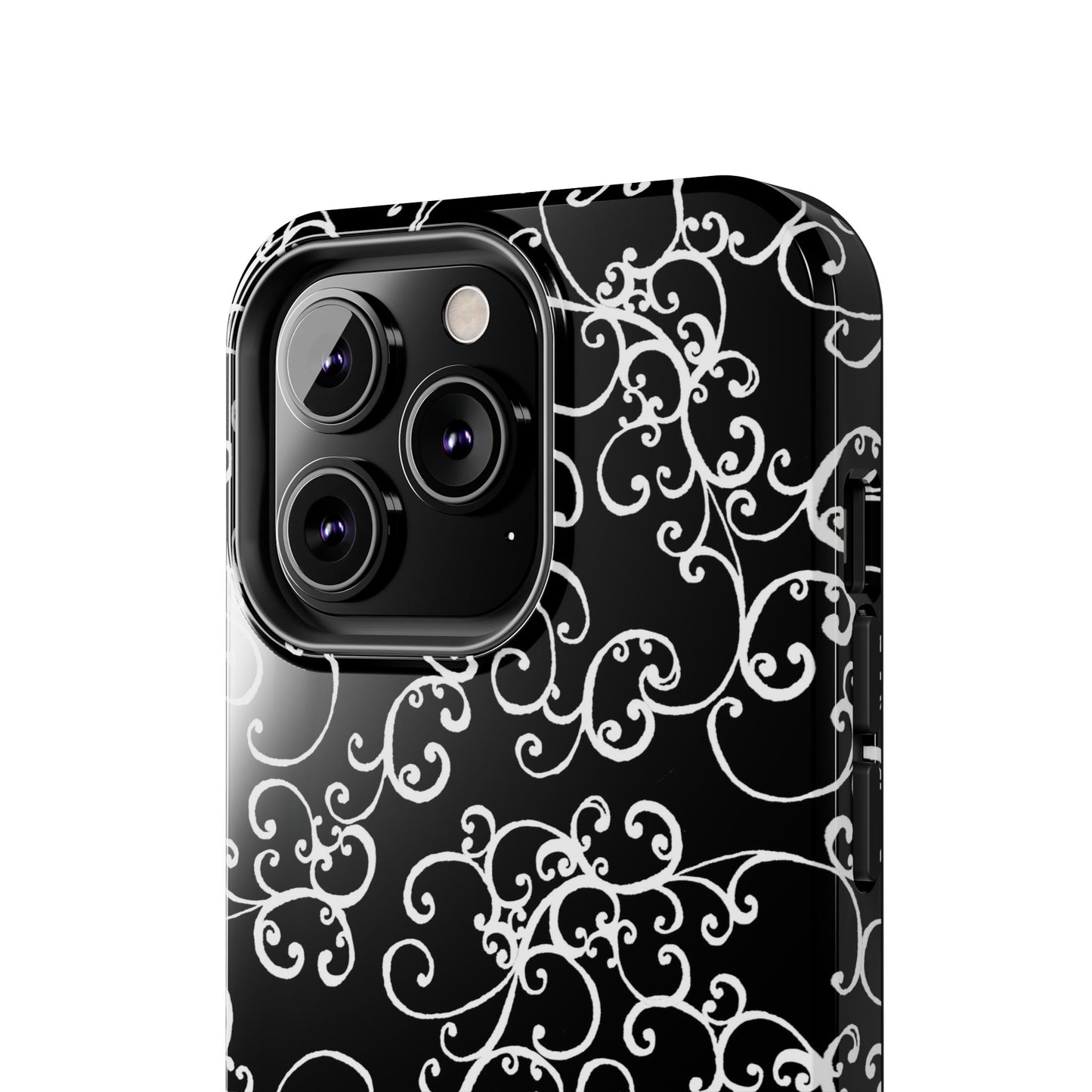 Elegant Scroll Black / White Phone Case