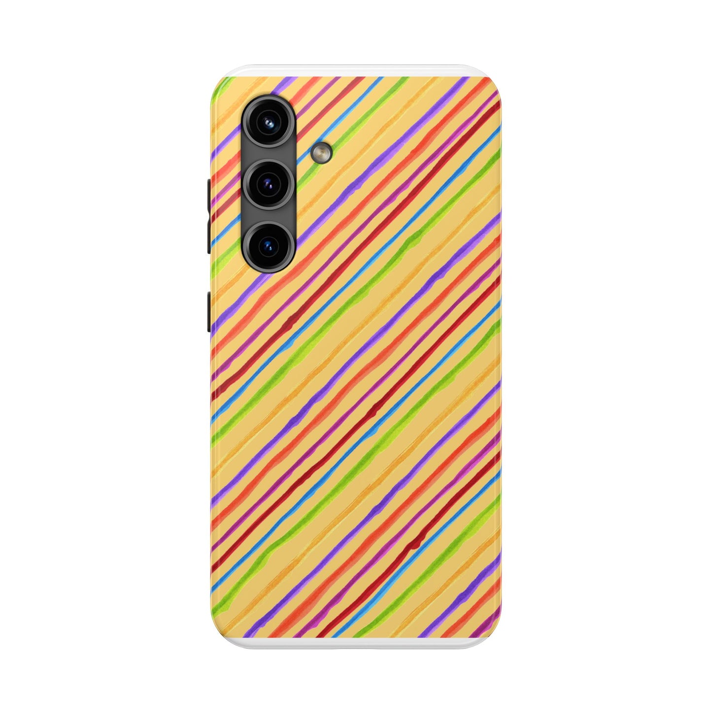 Calico Stripe Yellow Phone Case