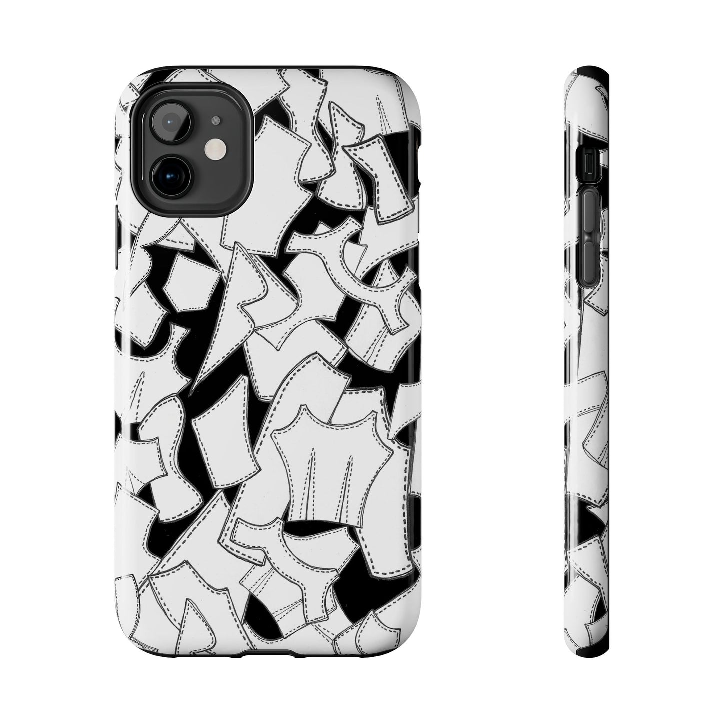 Pattern Pieces Black Phone Case