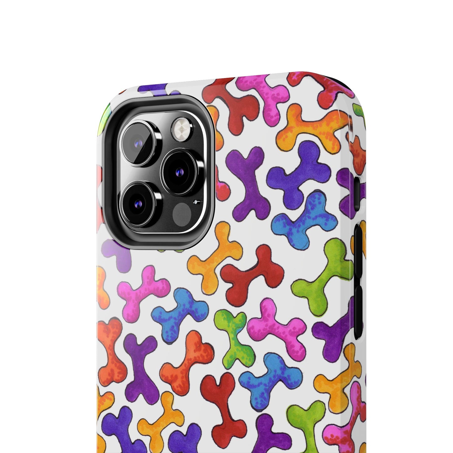 Fancy Bones White / Multi Phone Case