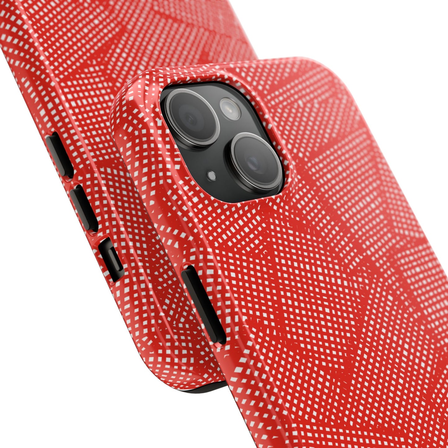 Check Patch Large Red Phone Case