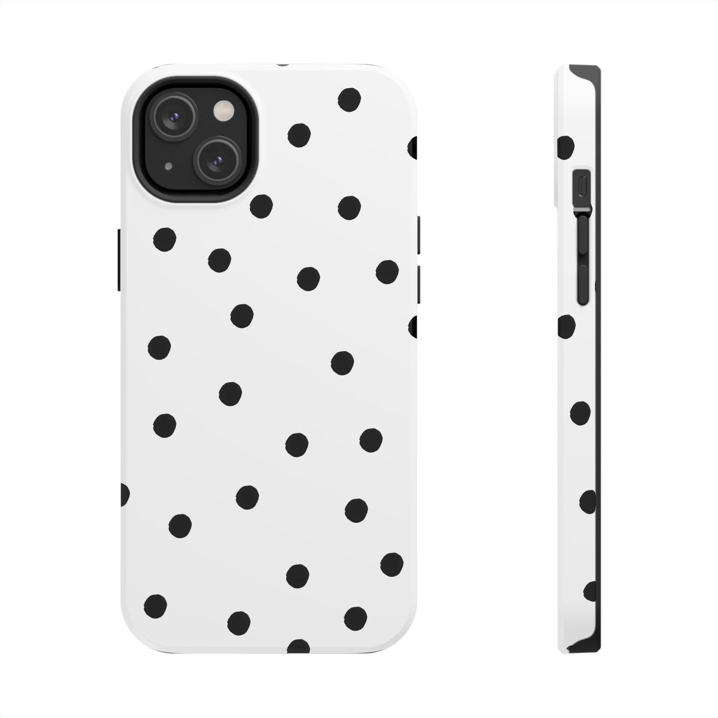 Space Dots White / Black Phone Case