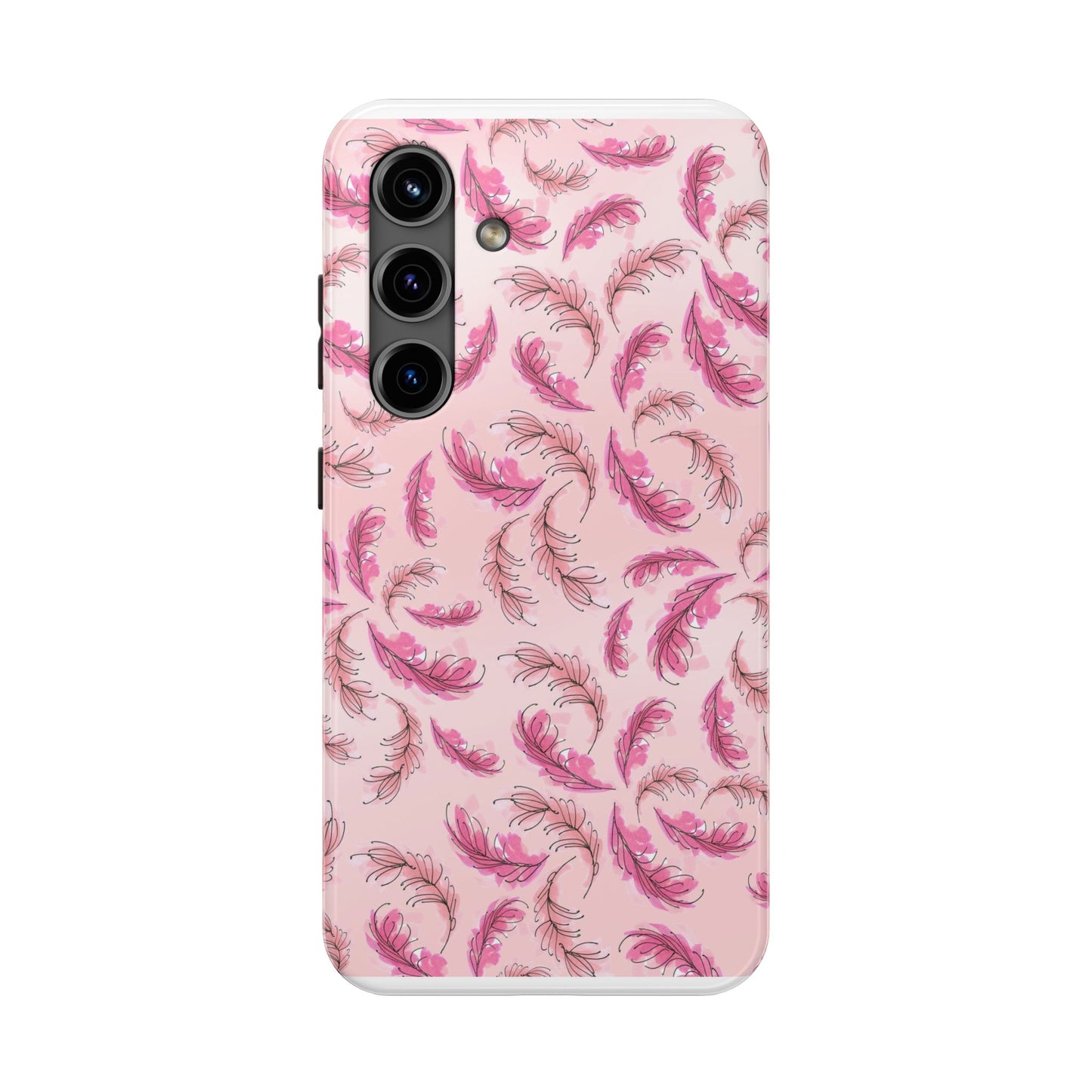Flam Feathers Pink Phone Case