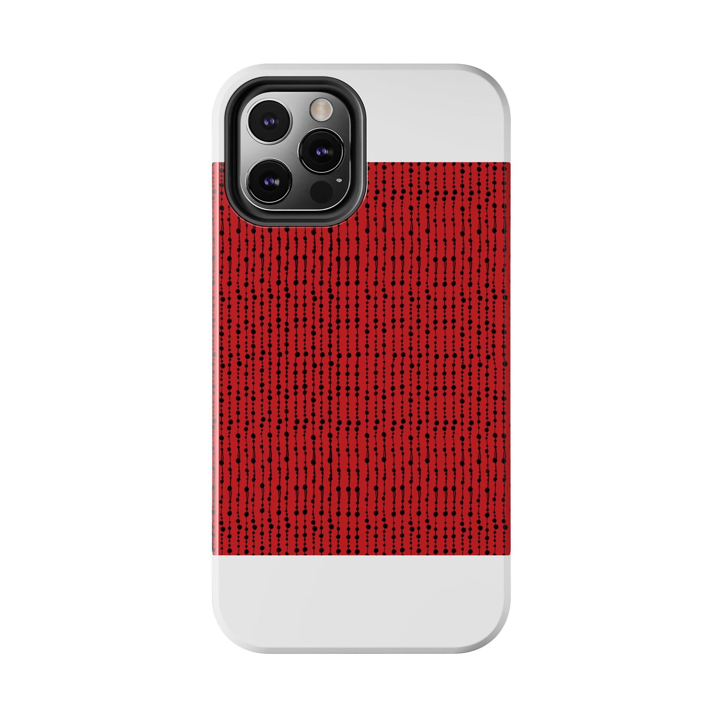 Beaded Curtain Red / Black Phone Case