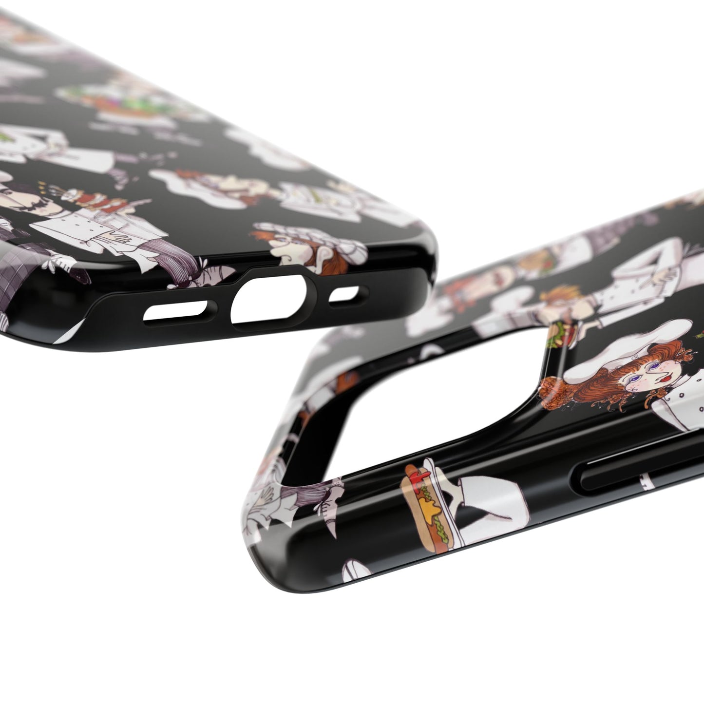 Tossed Chefs Black Phone Case
