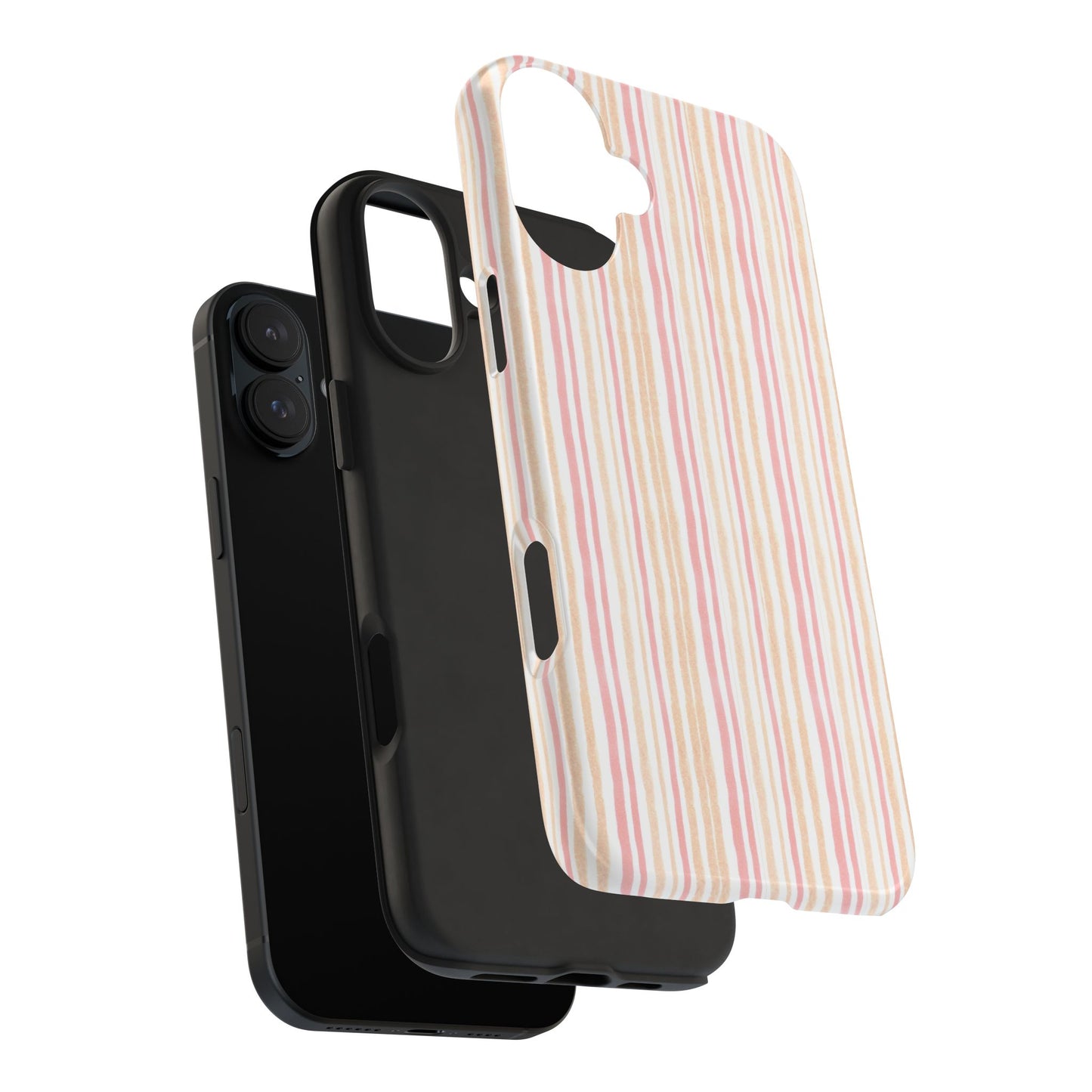 Tri Stripe Peach Phone Case
