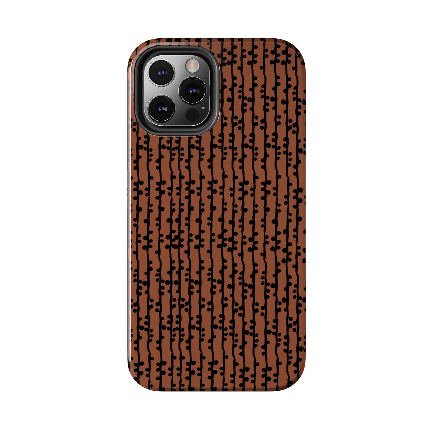 Loopy Stripe Brown Phone Case