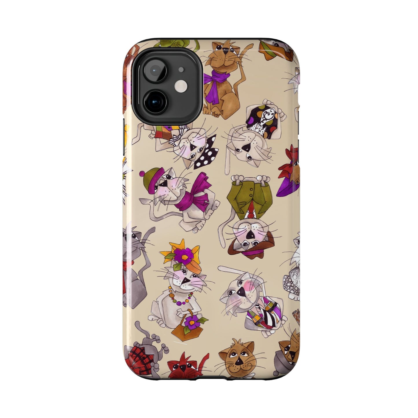 Spice Cats Tossed Muslin Phone Case