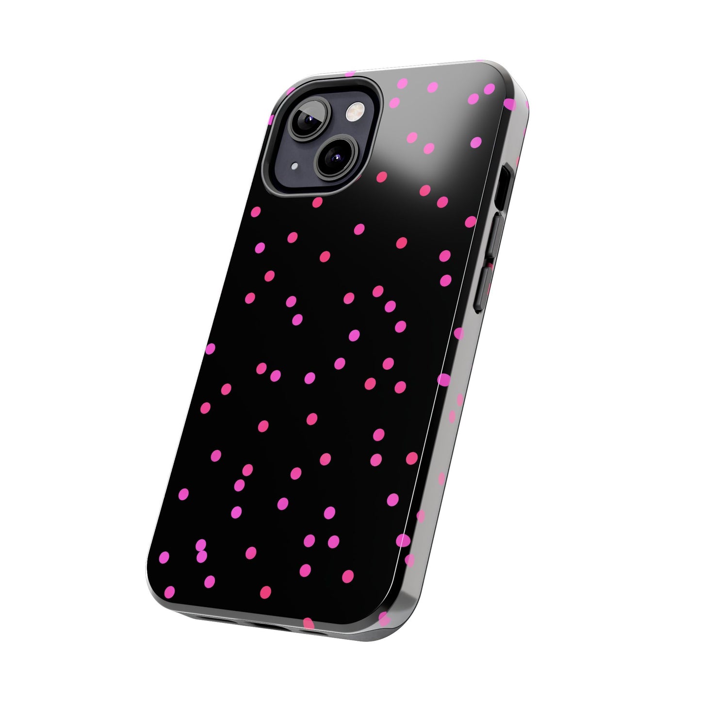 Space Dots Black / Cerise Phone Case
