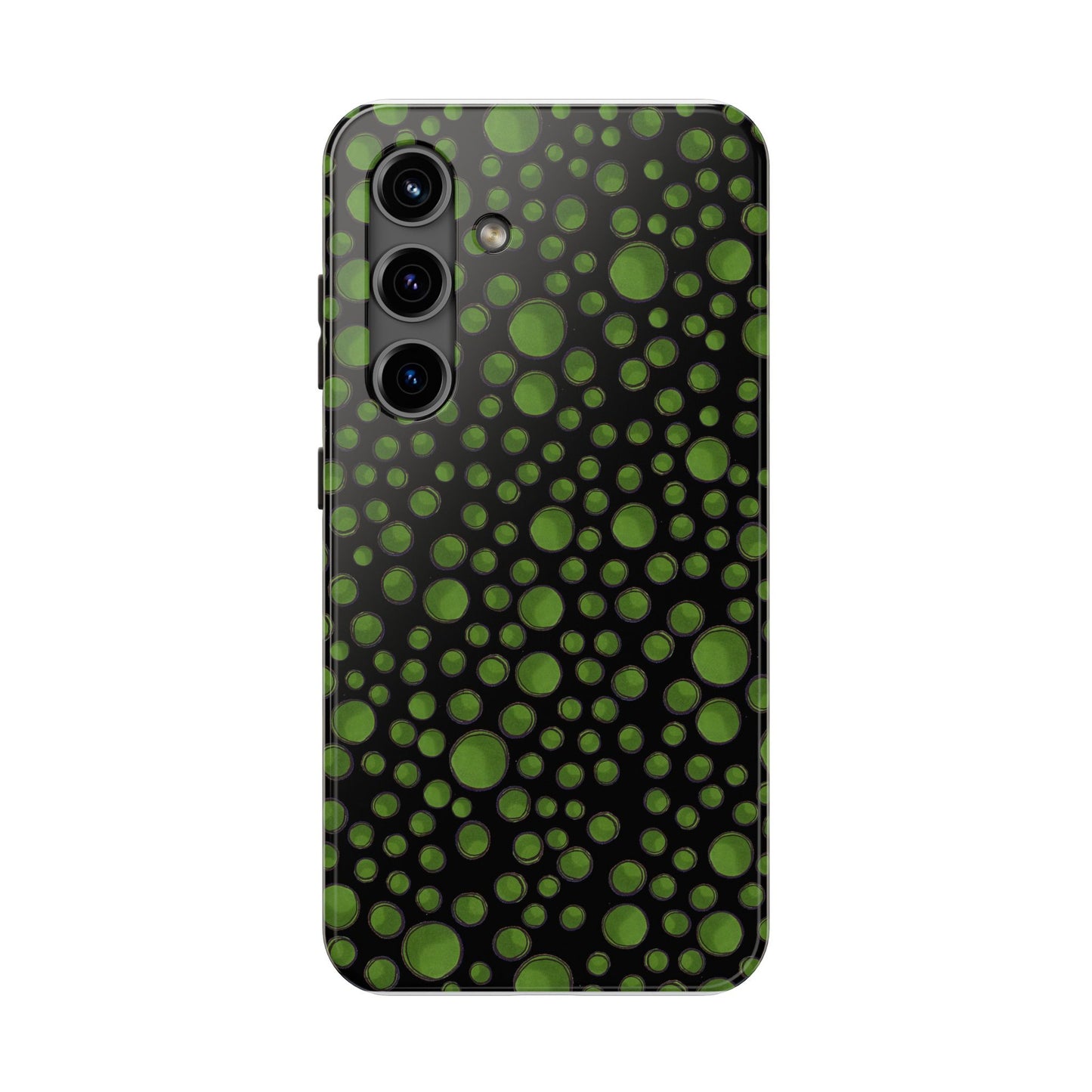 Dot Assortment Black / Green Phone Case