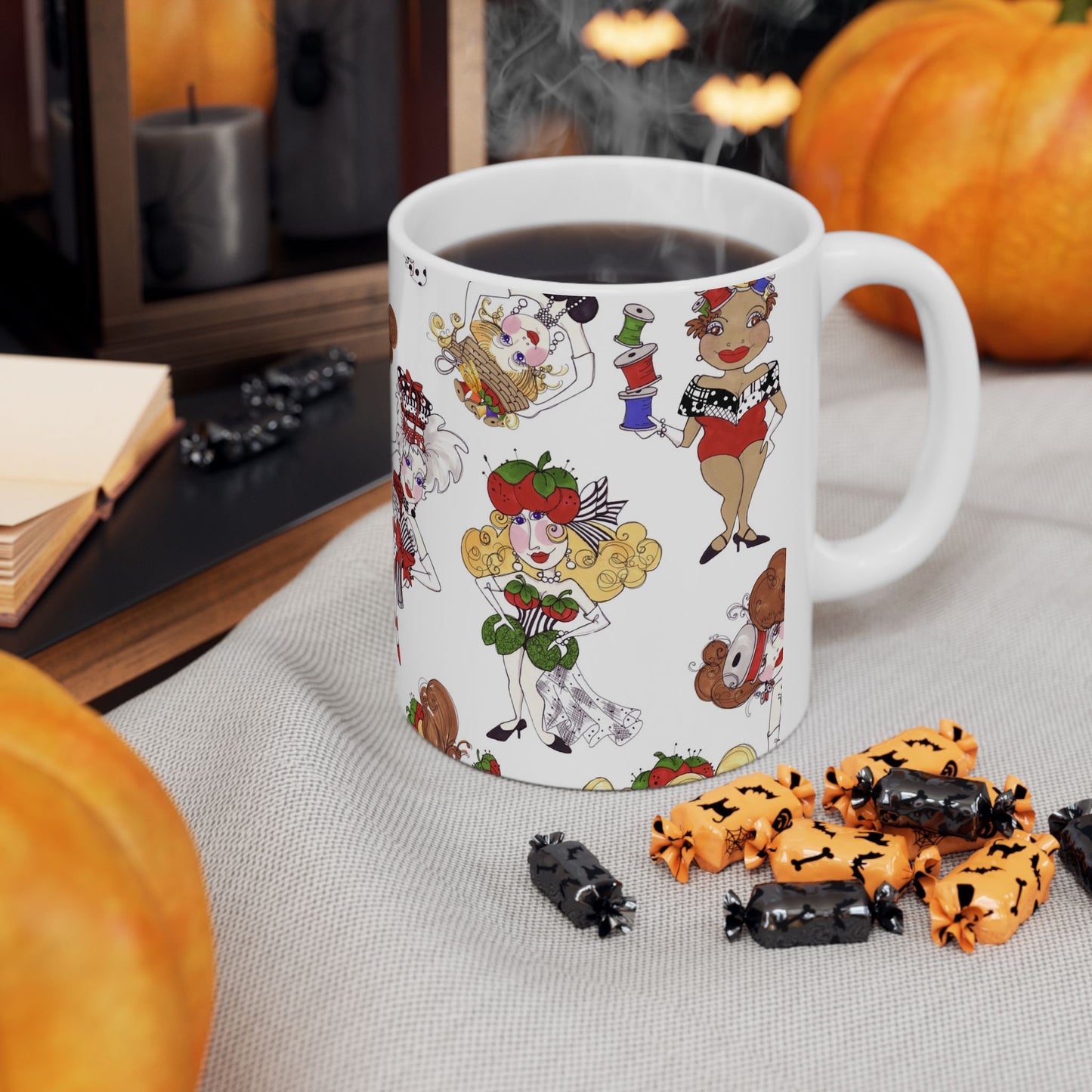Sew Tossed White Cup