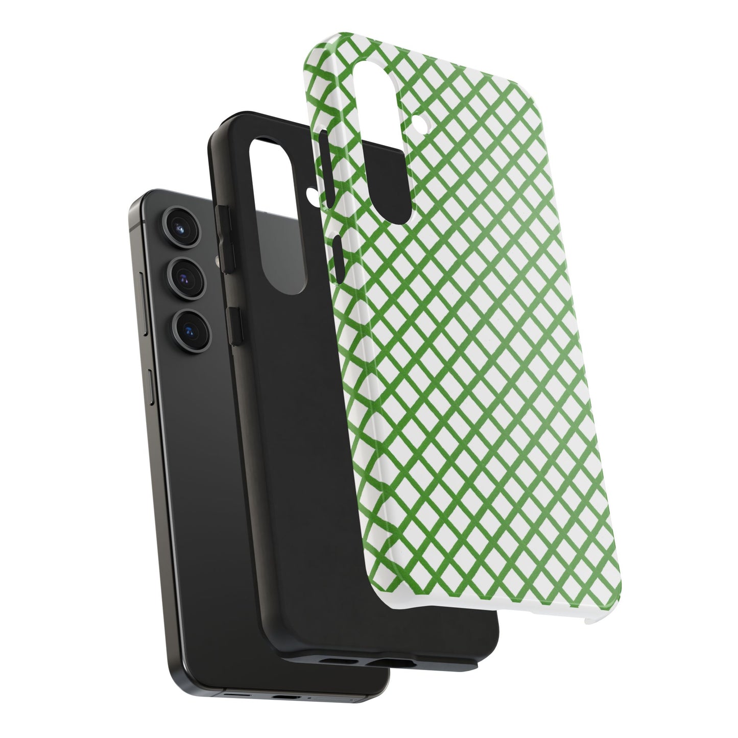 Trellis White / Green Phone Case
