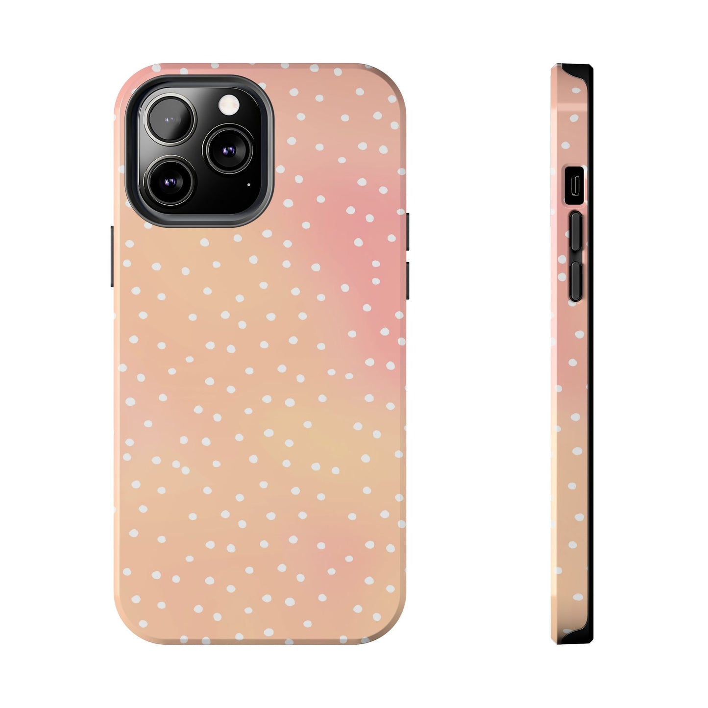 Dinky Dots Peach / White Phone Case