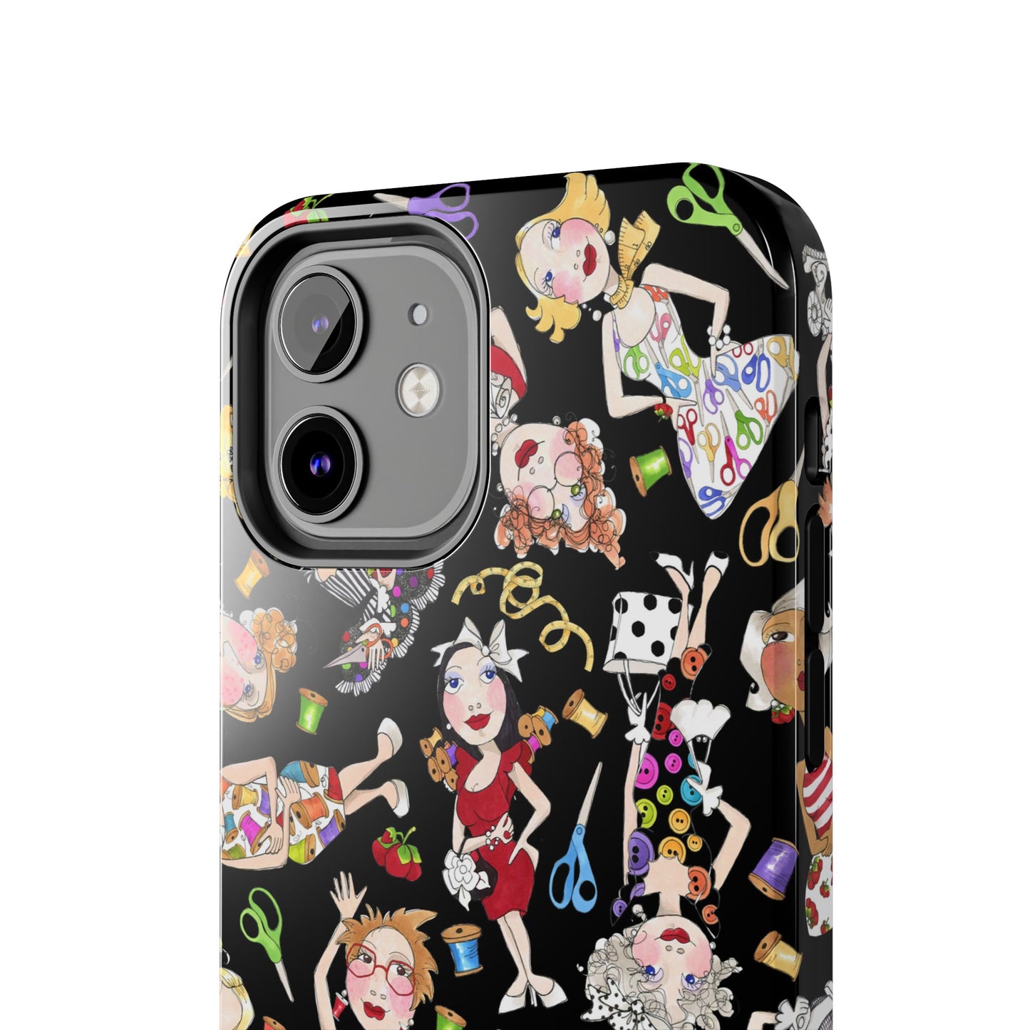 Sew Tossed Black Phone Case