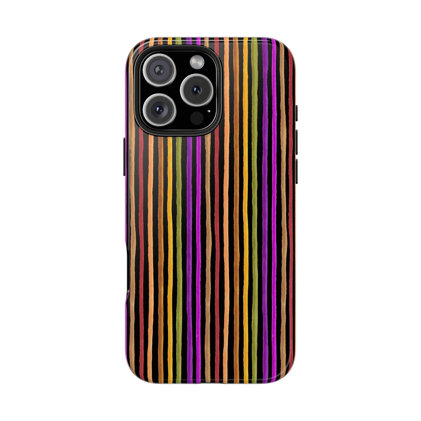 Spice Stripe Black Phone Case