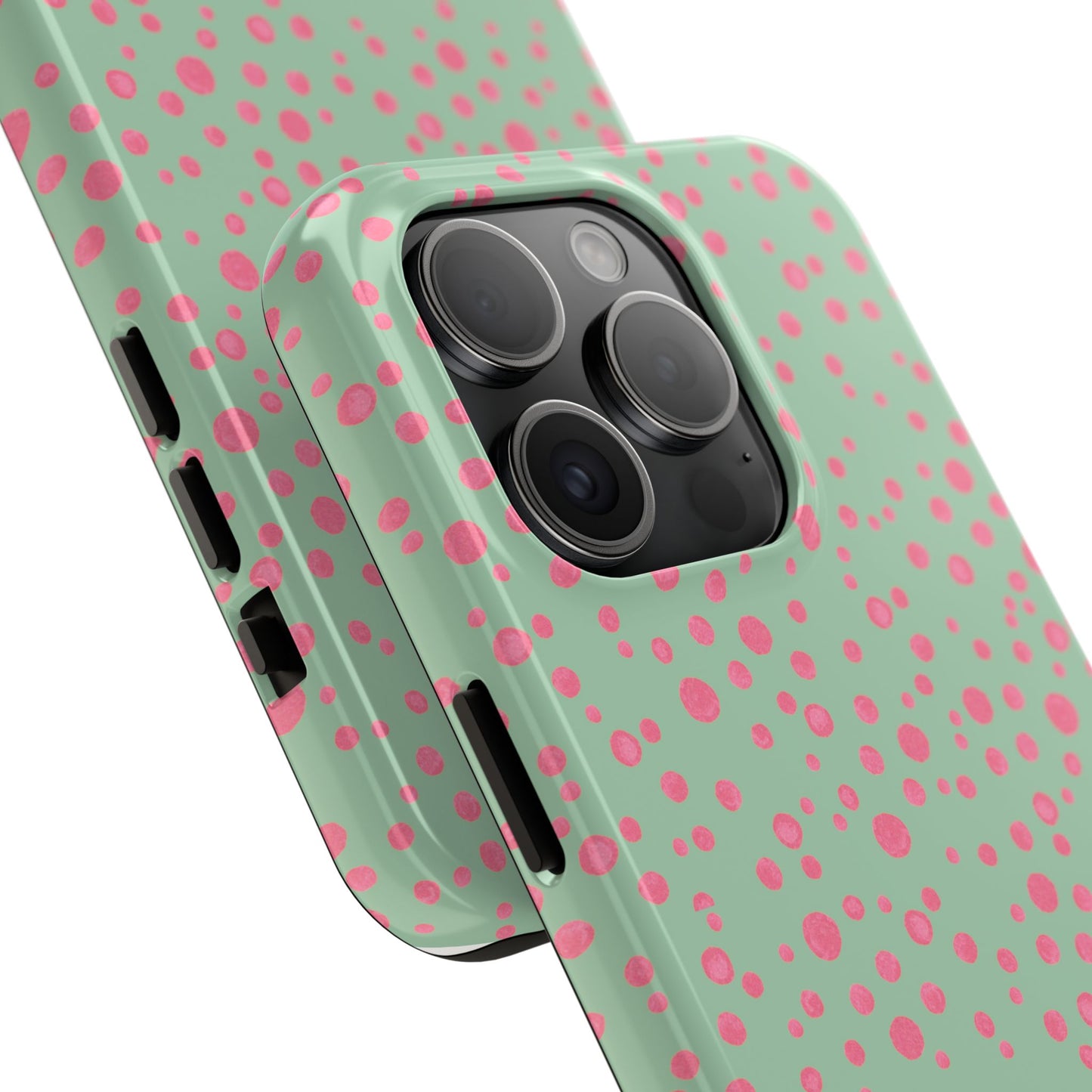 Balloon Dots Sage / Pink Phone Case
