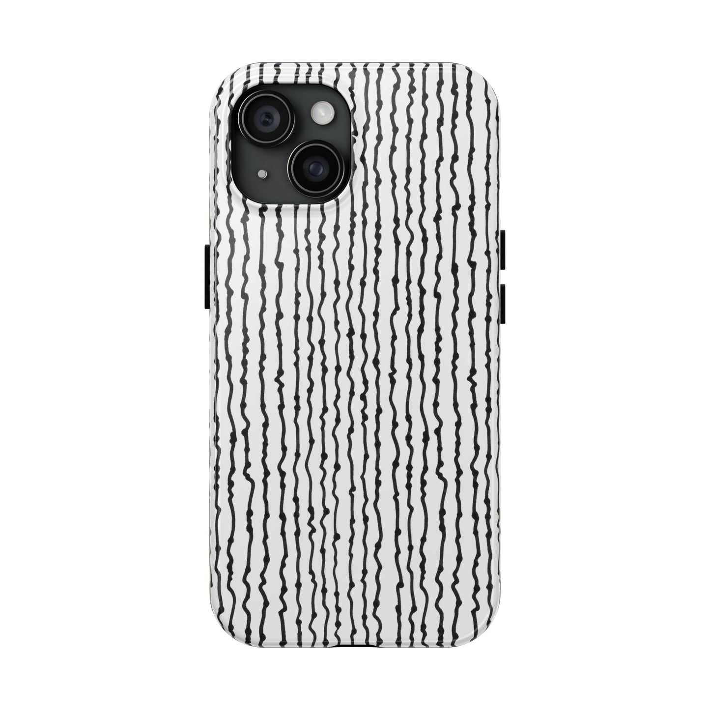 Faux Seersucker White / Black Phone Case