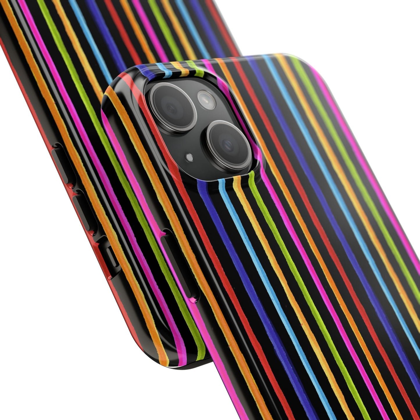 Happy Stripe Black Phone Case