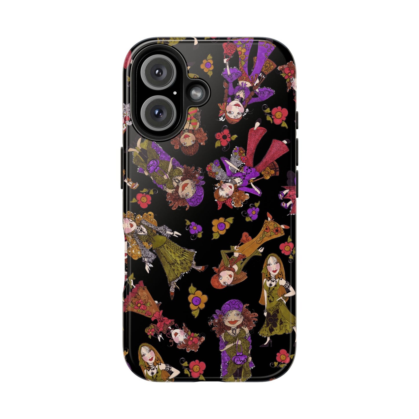 Tossed Gypsies Black Phone Case
