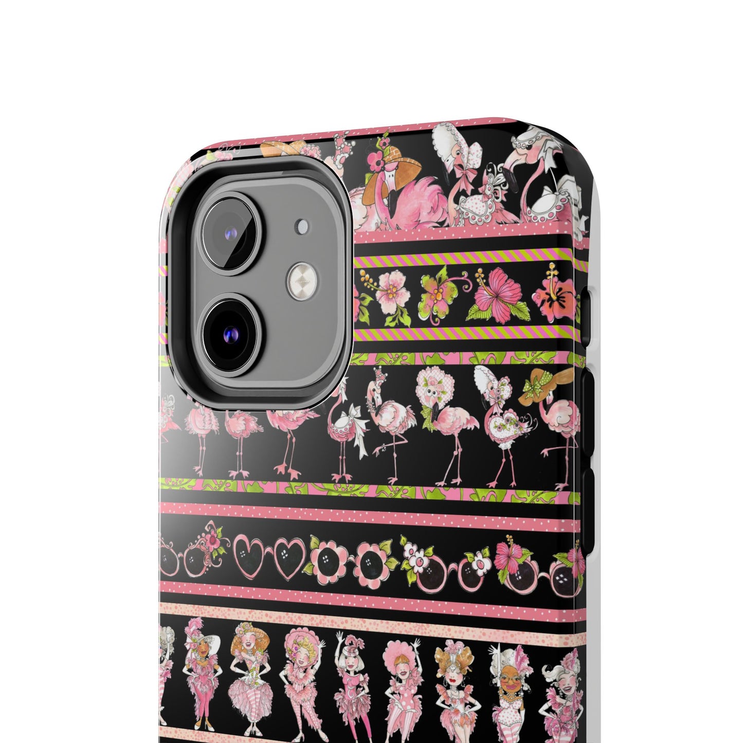 Flam Borders Black Phone Case