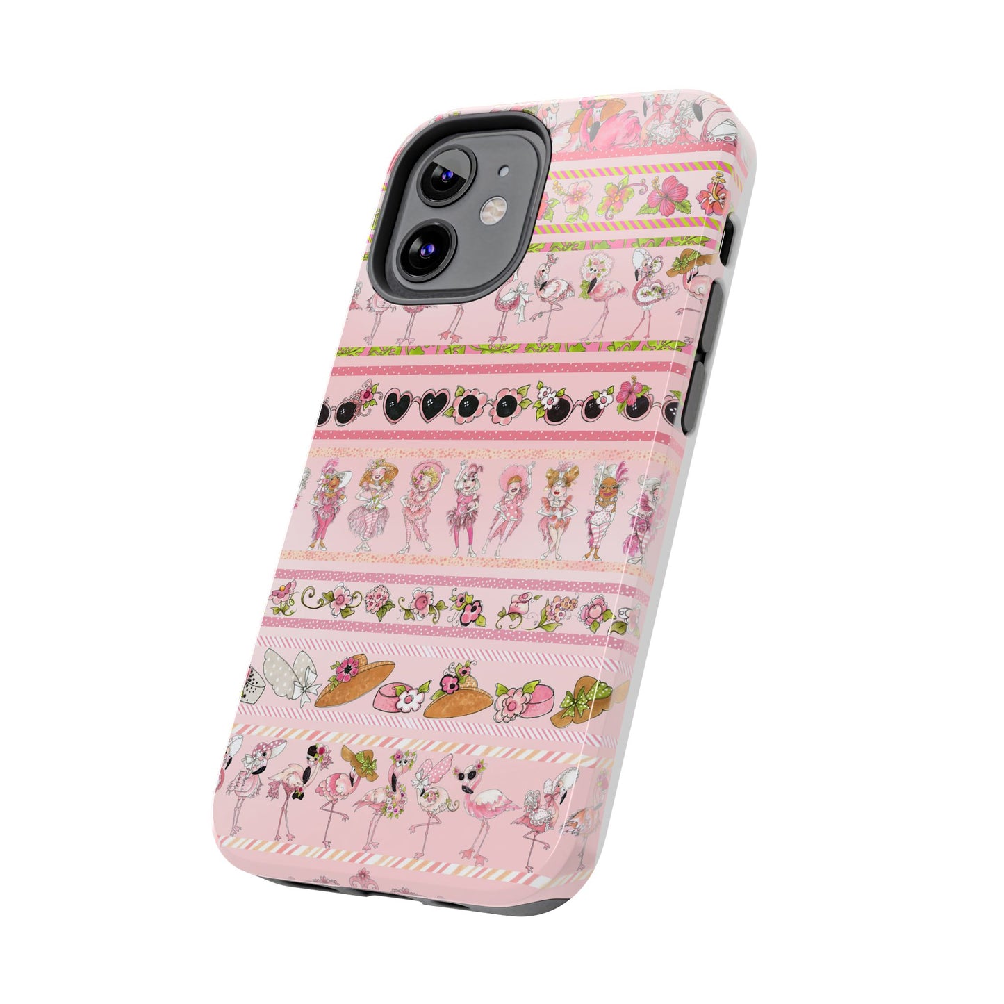 Flam Borders Pink Phone Case