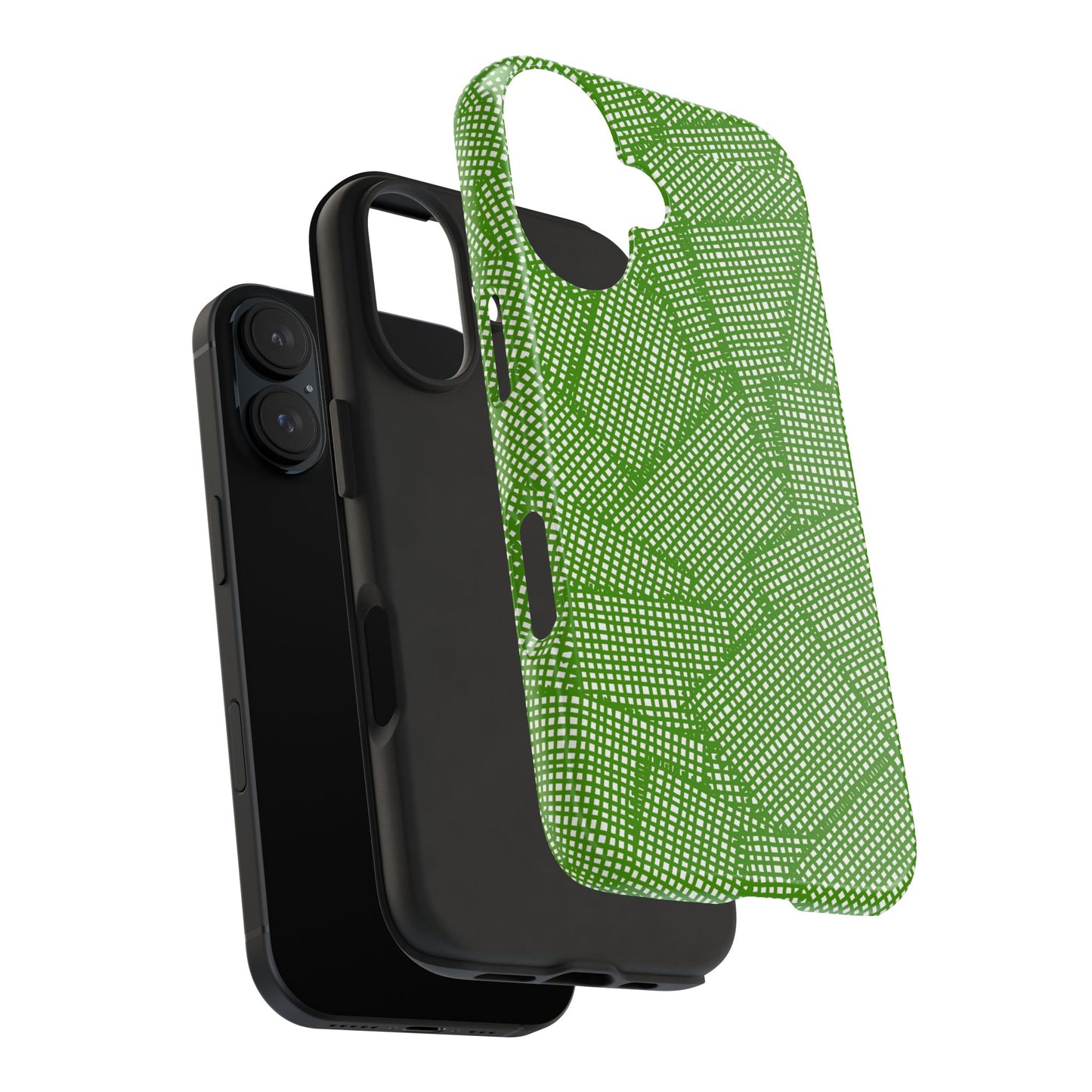 Check Patch Large Green Phone Case