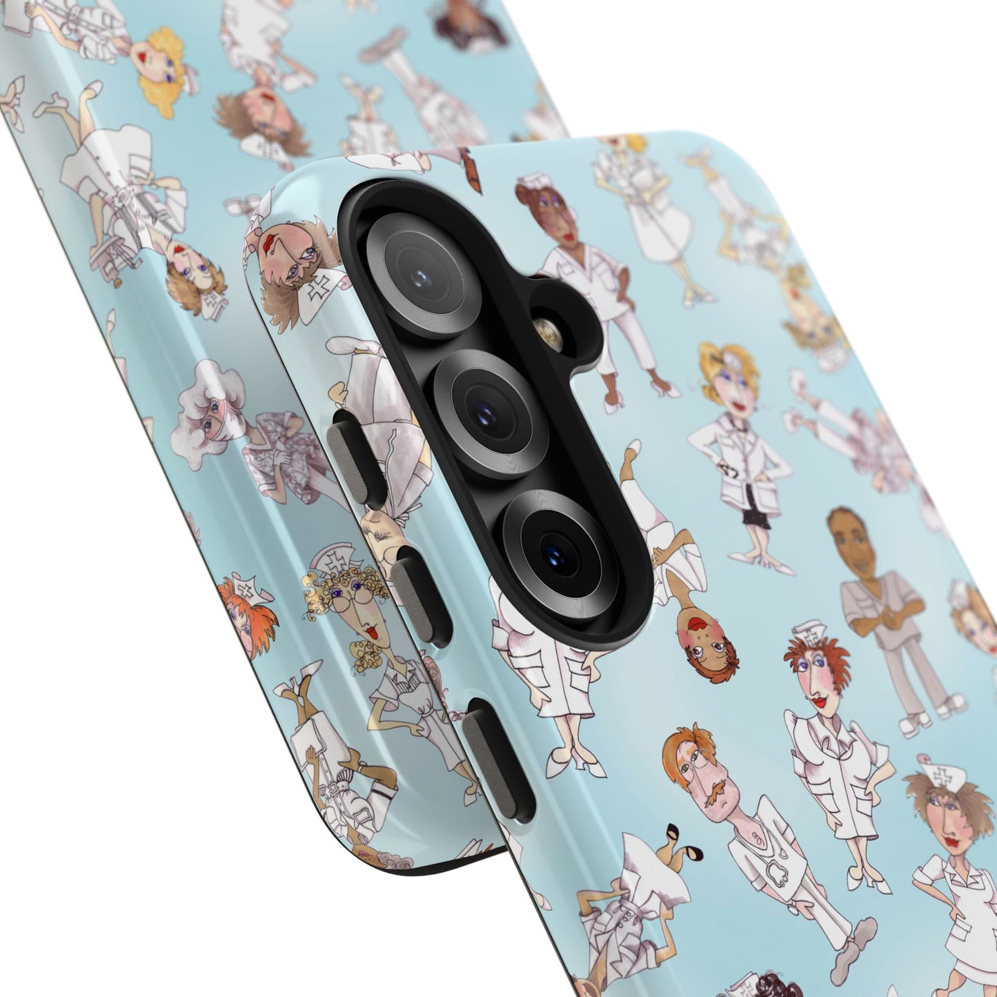 Tossed Nurses Aqua Phone Case