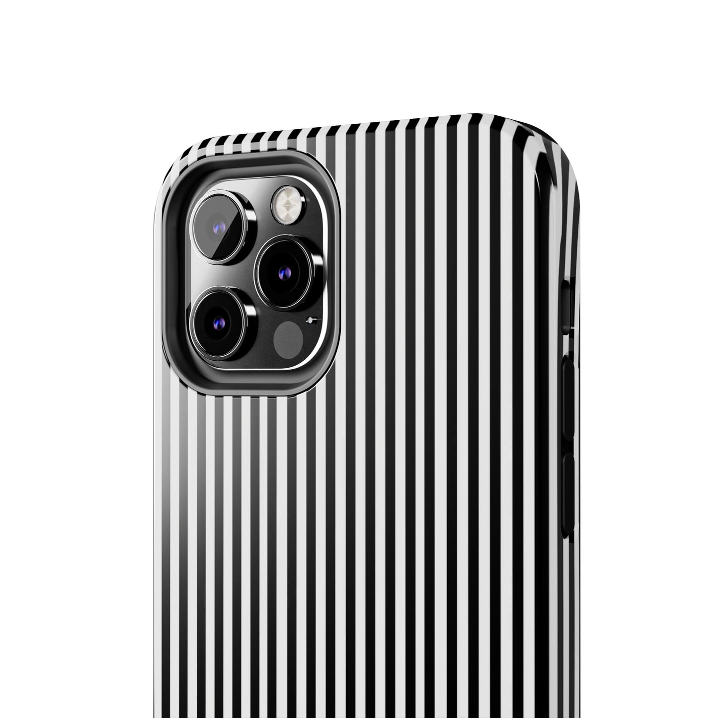 Stripe White / Black Phone Case