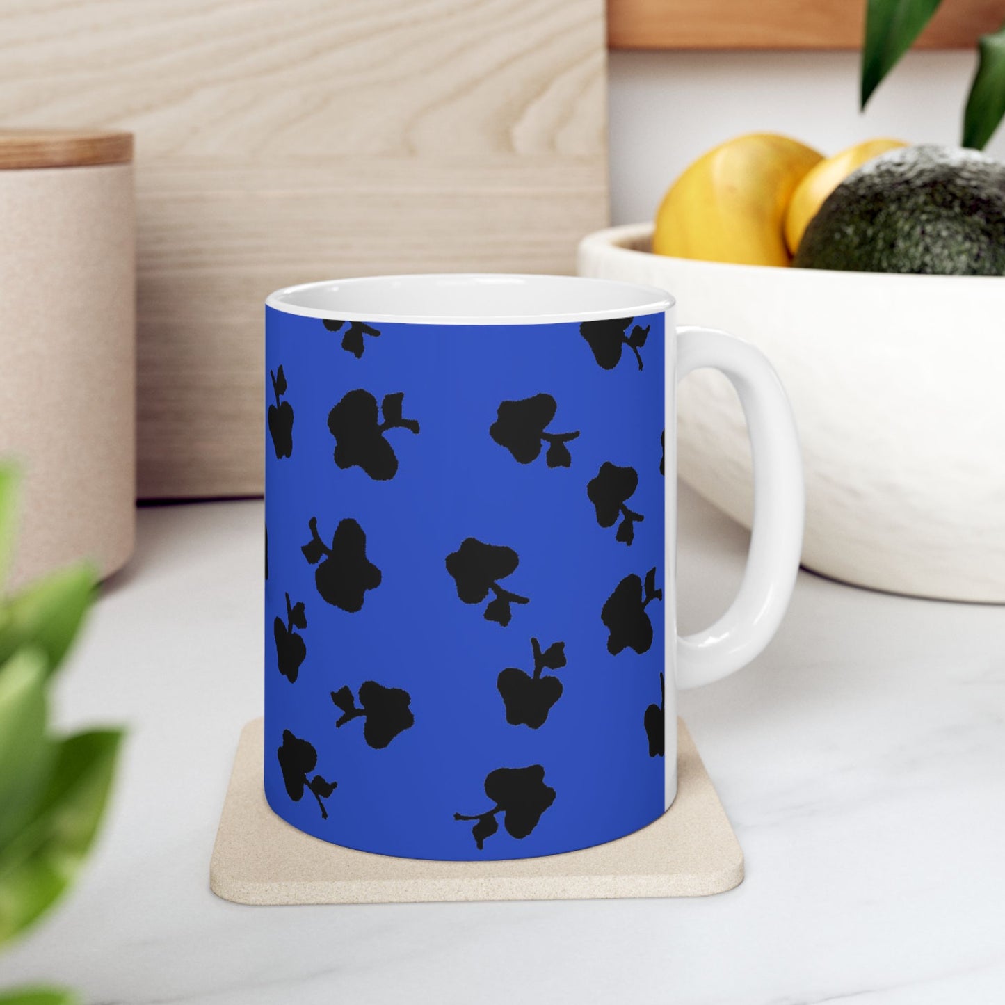 Happy Apples Blue / Black Cup