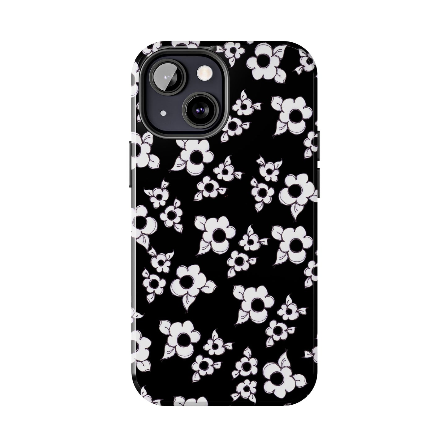 Daisy Cluster Black / White Phone Case