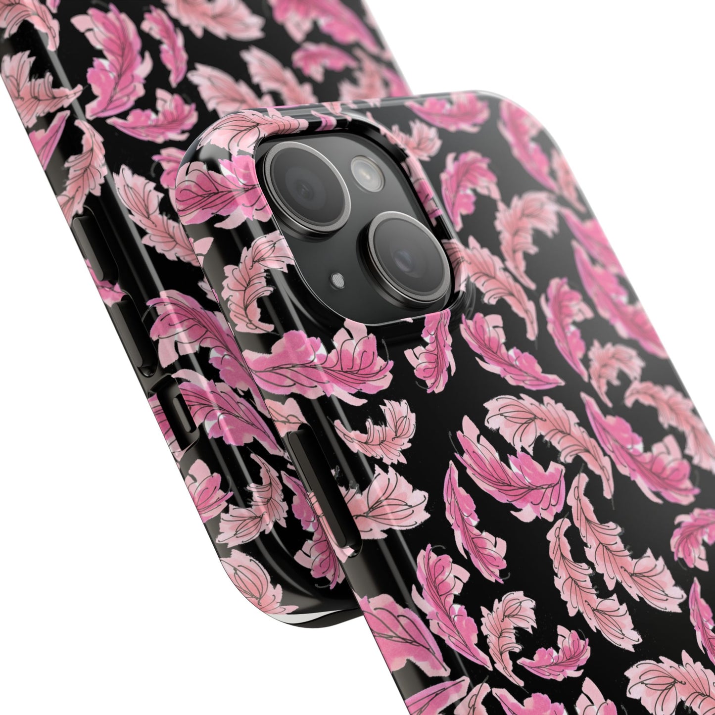 Flam Feathers Black Phone Case