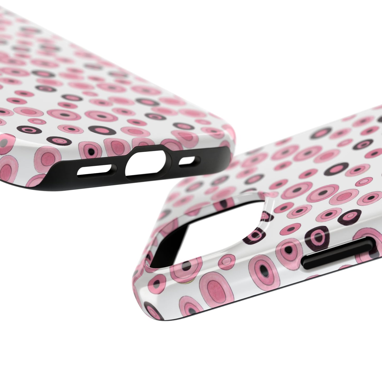 Dots White / Pink Phone Case