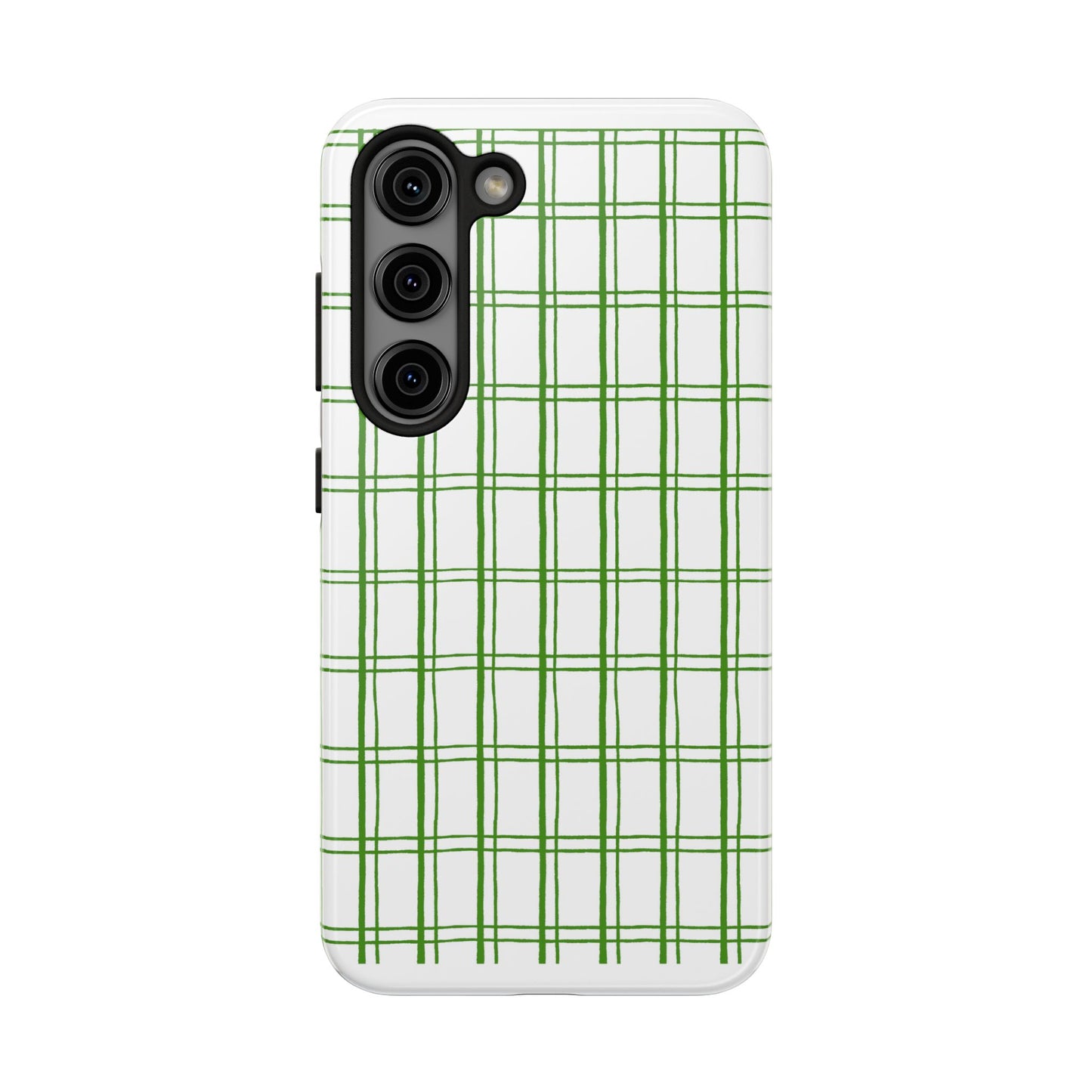 Little Plaid White / Green Phone Case