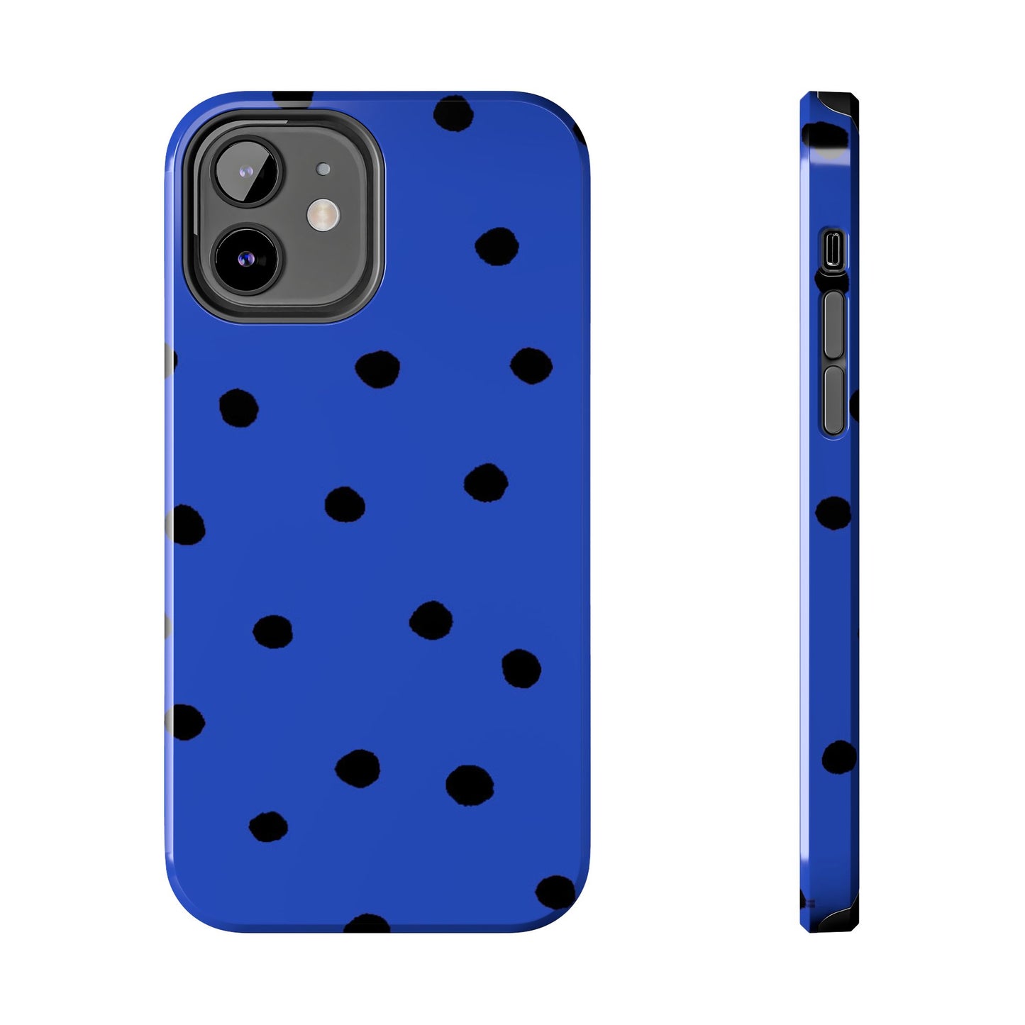 Dinky Dots Blue / Black Phone Case