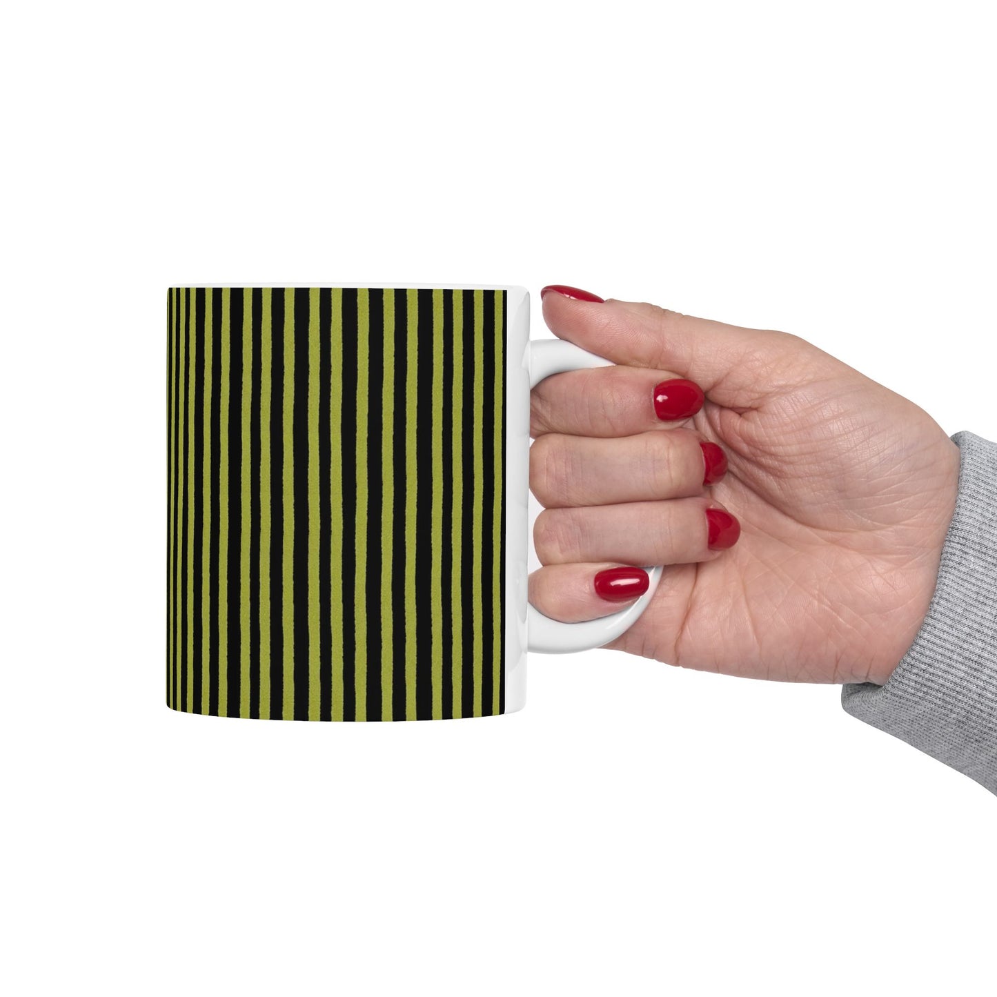 Happy Stripe Green / Black Cup